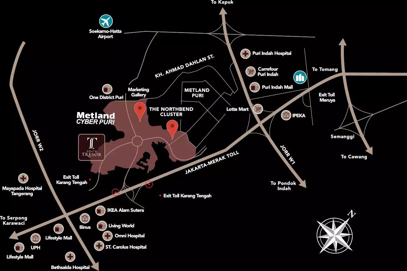 south tresor metland lokasi